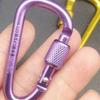 Outdoor Aluminum D Shape Locking Carabiner Keychain Backpack Clip Rope Hook for Camping Hiking Gear Accessories