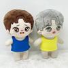 niannyyhouse 20cm Plush Clothes, Vest x 2, Cotton Doll Clothes, Vest, Dress-Up (Light Blue+Blue, 20cm)