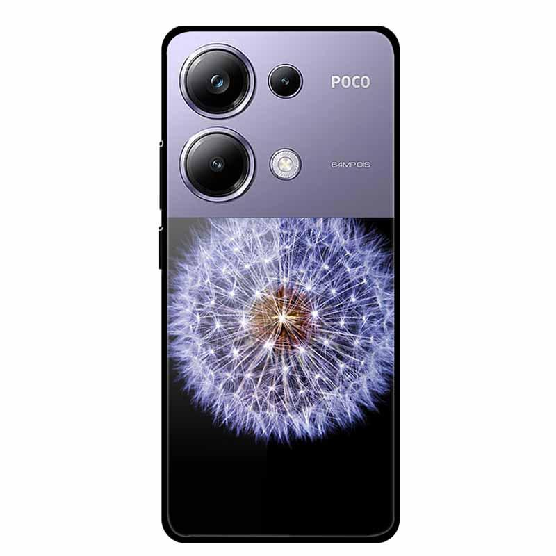 Красочный эстетичный чехол из закаленного стекла для Redmi 12 5G и POCO M6 PRO