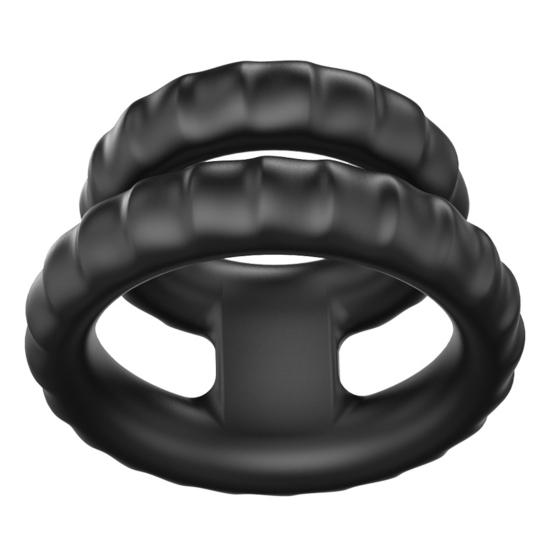 Durable Penis Ring Comfortable To Wear Skin-friendly Portable Dildo Foreskin Delay Double Ring for Bathroom