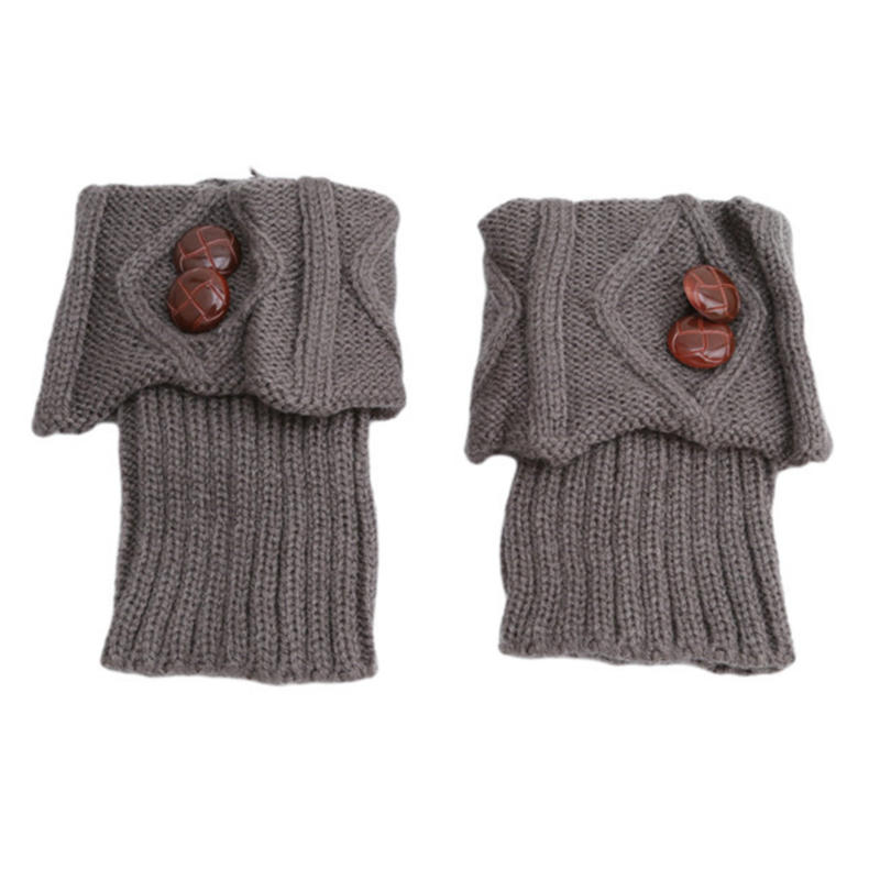 Женские зимние гетры Лолита Милая девушка пуговицы крючком короткие гетры для сапог женские сапоги до колена