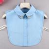 43 Styles Fake Collar Stand Lapel Shirt Detachable Collar Women Lace Floral False Collar Half Shirt Blouse Faux Col