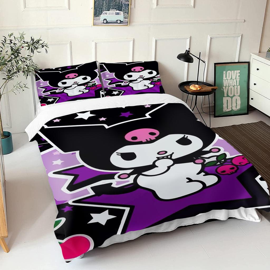 Серия Sanrio Kurome 3-предметный 1 пододеяльник Комплект постельного белья из одного предмета Conforte Luxus Изысканный Подарок на День Рождения Полиэстер Домашний Декор