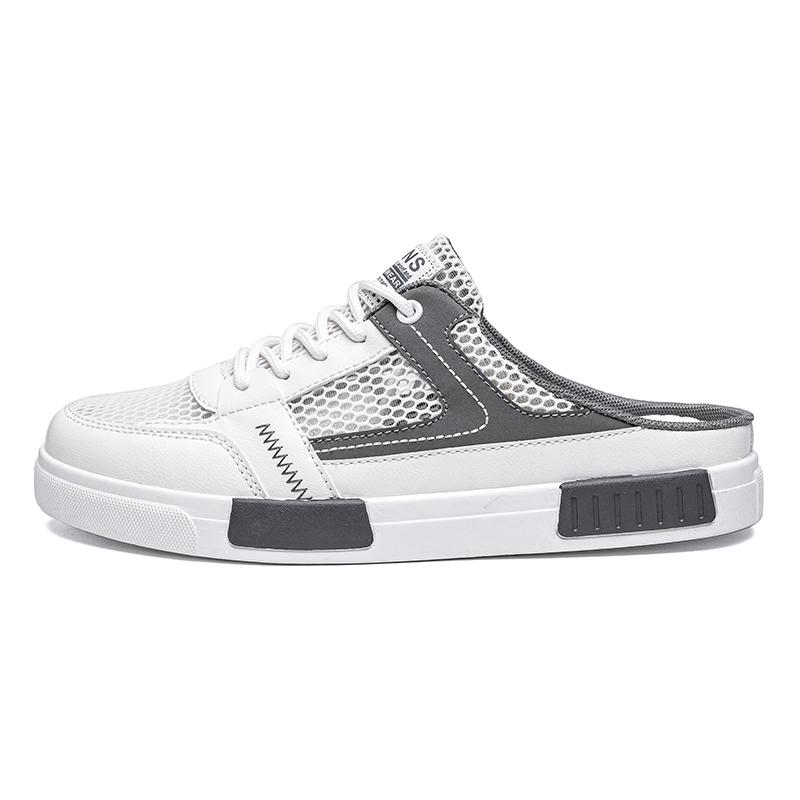 Мужские кроссовки, летние сетчатые дышащие парусиновые туфли, кроссовки, мужские сетчатые лоферы без шнуровки, мужская повседневная прогулочная обувь