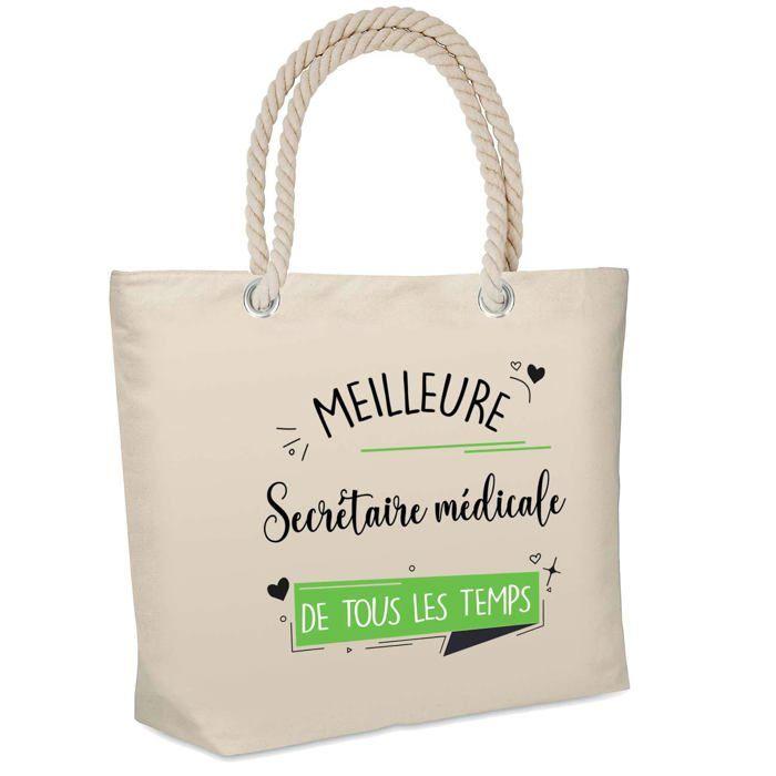Sac isotherme Secrétaire Médicale Meilleure de tous les temps Femme | Glacière Souple Cadeau Femme Lunch Bag Travail Plage