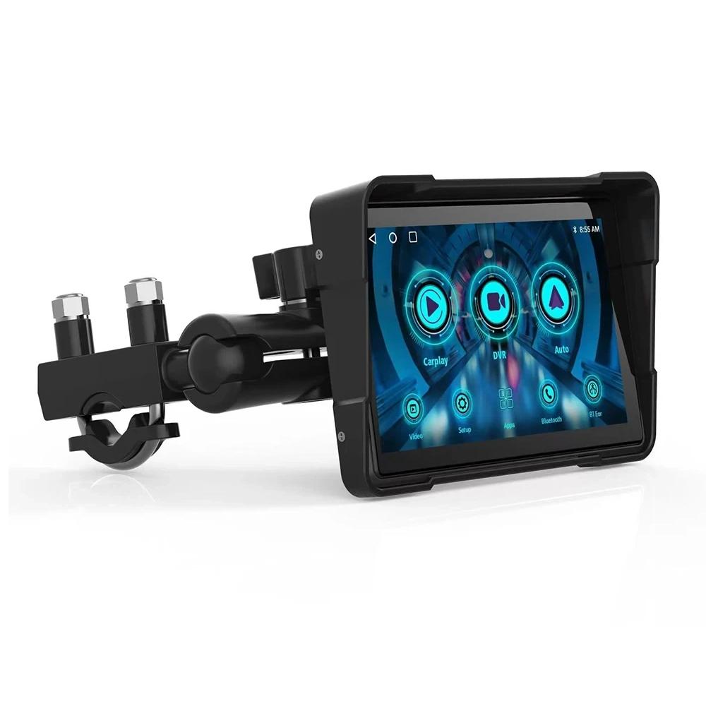 5-дюймовый мотоцикл Carplay водонепроницаемый 1080P WiFi беспроводной Android-Auto DVR монитор видеорегистратор GPS навигация TPMS
