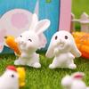 Dollhouse Miniature Accessories Spring Easter Rabbit Garden Animal Chick Door Landscape Scene Model Photo Props DIY Toy