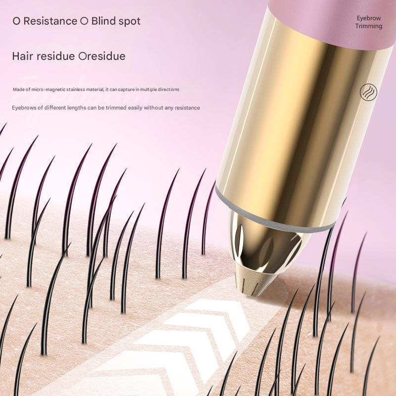 Electric Eyebrow Trimmer - Rechargeable Multi-Purpose Hair Remover for Women Men, Portable Nose & Facial Trimming Tool