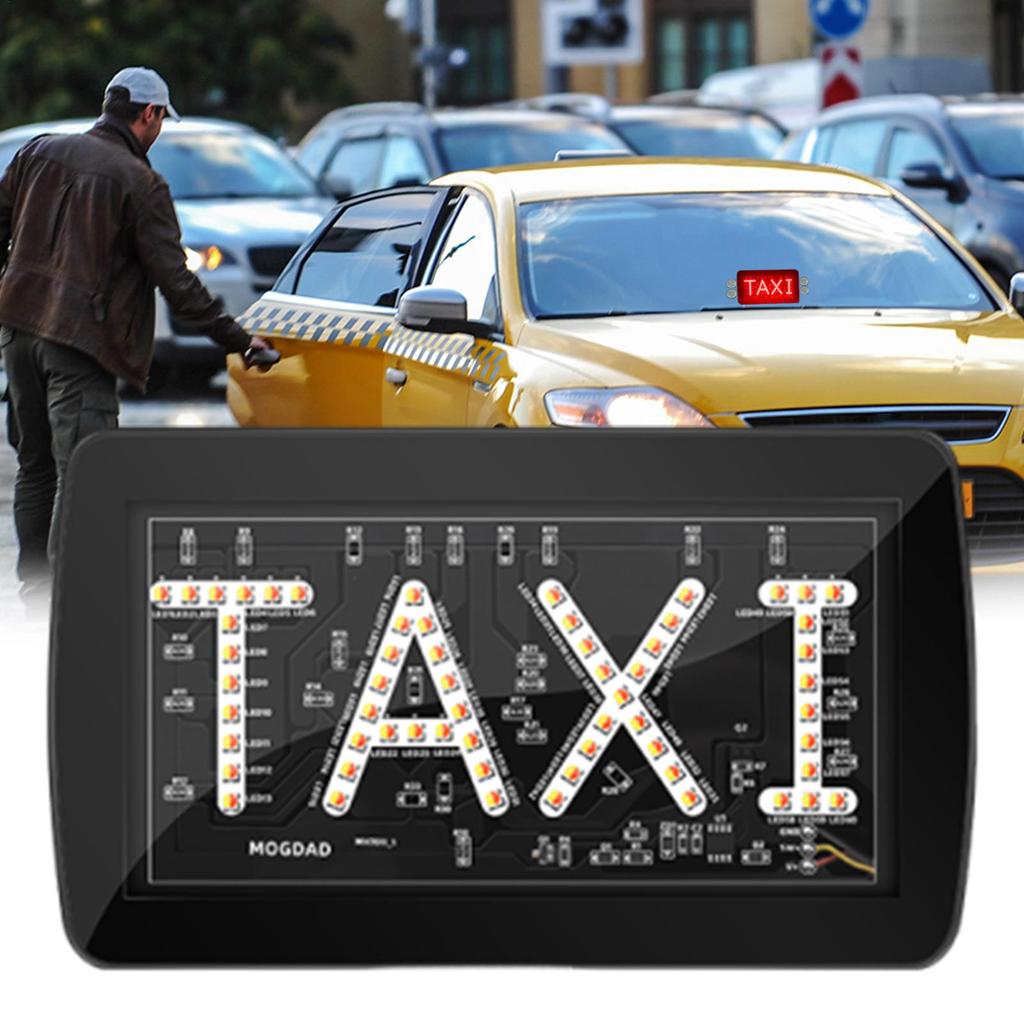 Световое табло для такси 12В, знак для райдшеринга, яркий, противоскользящая панель, дисплей, присоска, индикатор для лобового стекла, приборной панели, гаража