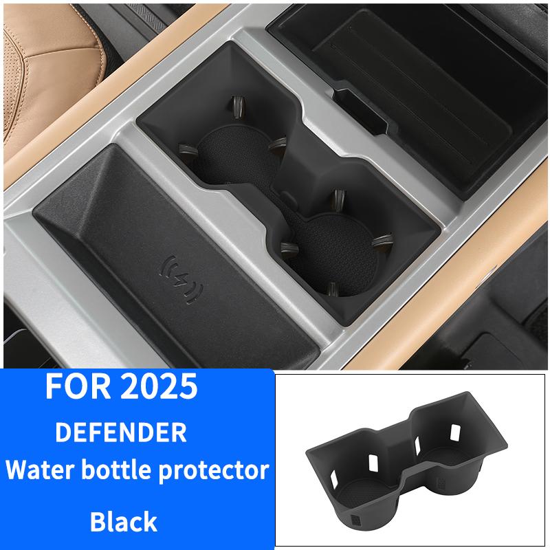 Для Land Rover Defender 2025 90 110 130 Беспроводная зарядная площадка Силиконовая нескользящая Центральный держатель для стакана Аксессуар для модификации