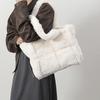 Пушистая сумка через плечо Женская плюшевая сумка Пушистая сумка-тоут Большой вместимости Меховой кошелек для повседневного использования