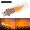 USB Flame Лампочка Теплый желтый светодиодный ночник Атмосферный свет Светодиодная нить накаливания Светодиодная лампа-свеча Лампочка-свеча Ретро USB Автомобильный свет