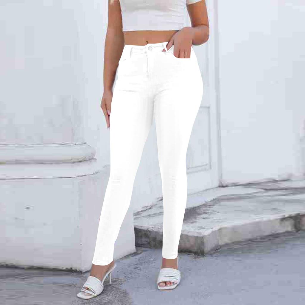 Женские брюки с высокой талией для поездок на работу, брюки-карго, джинсовые брюки