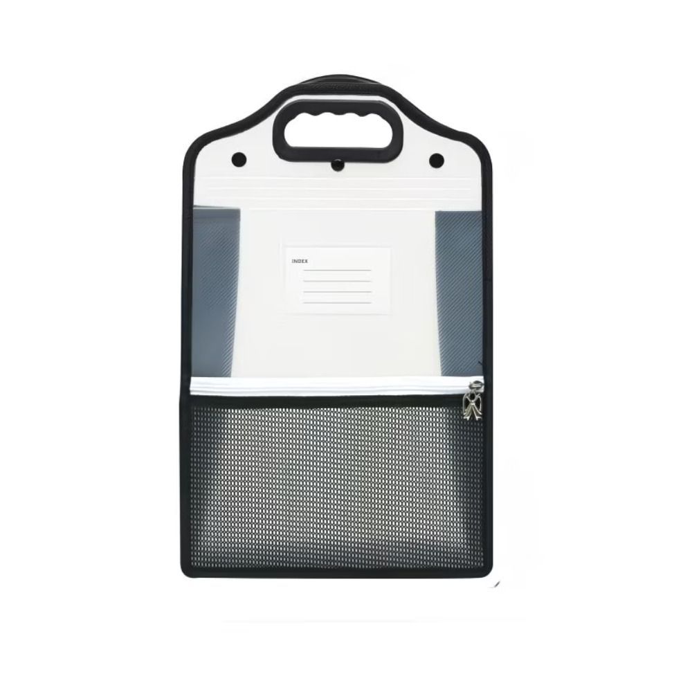 Zipper-Type A4 Document Bag Large Capacity Student Book Bag Homework Bag Test Paper Bag  Office