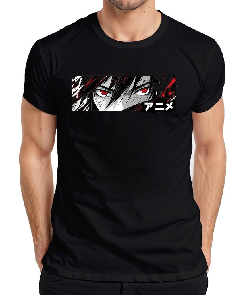 Anime Eyes Red Sharingan Look Manga Otaku Japanese Japan Ninja Men's T-Shirt-