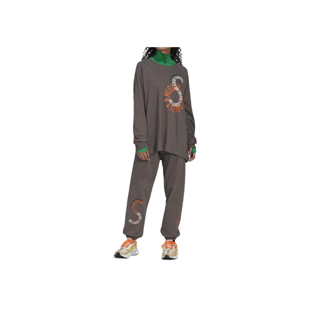 adidas By Stella McCartney Брюки-джоггеры с эластичной резинкой на талии и принтом унисекс Stella McCartney Коричневые IB5909