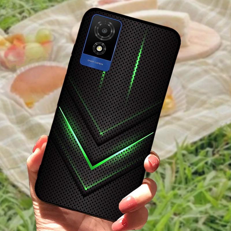 For TCL 501 Case Cover For TCL501 Silicone Soft Marble Black Bumper Funda Coque for TCL 501 T433D Full Protective 2024