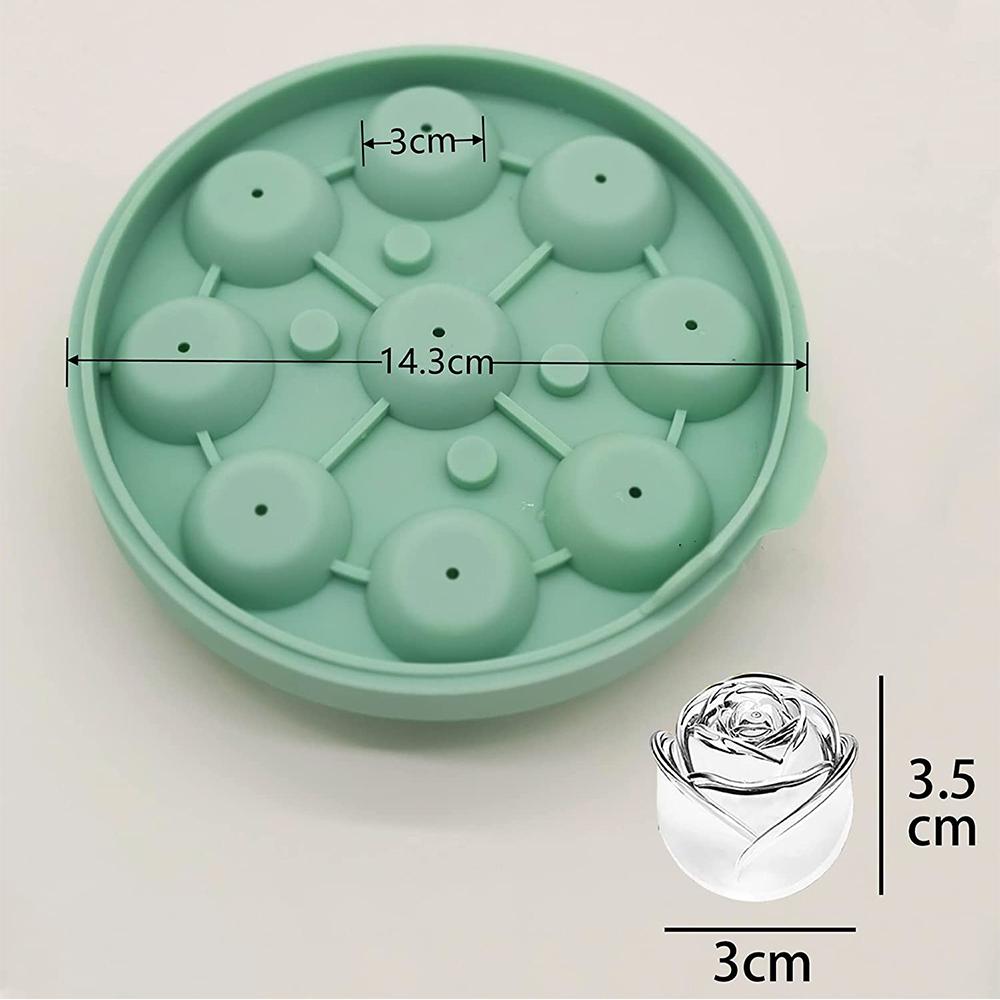 Silicone Rose Ice Mold for Whiskey Bourbon Cocktails Wine Homemade Juice