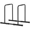 Dips Parallel Bar Steel Strength Training Station, Adjustable Height and Spacing, 90-102x65x80-90cm, Black