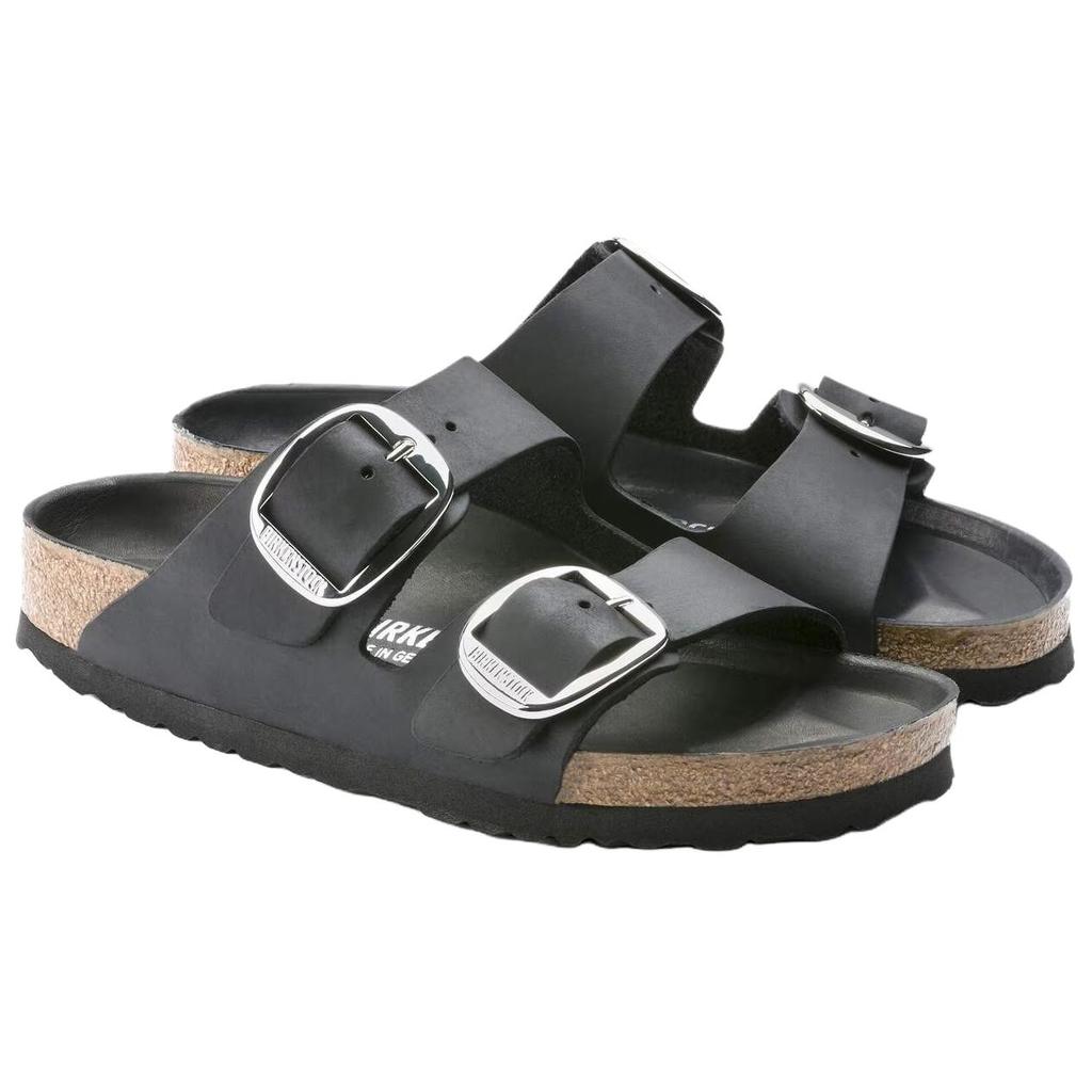 Birkenstock Arizona Big Buckle Oiled Leather Narrow 'Black' Women's 1011075