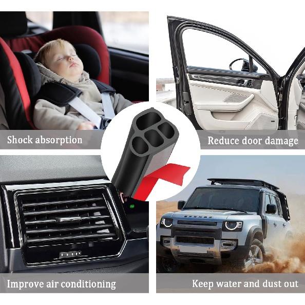 Резиновый уплотнитель для двери автомобиля, двухслойный L-образный автомобильный уплотнитель, универсальный звукоизоляционный уплотнитель для двери автомобиля, автомобильные аксессуары для автомобиля