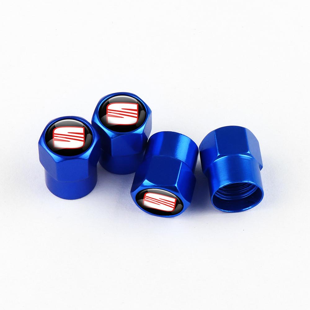 TBID8 4Pcs Metal Car Styling 3D Wheel Tire Valve Caps Stem Cover Accessories For Seat FR Cupra Tarraco Ateca Toledo Leon Ibiza Cordoba