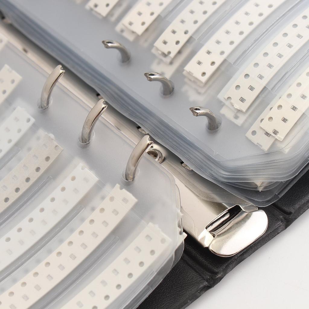 WINGONEER 0603 SMD SMT Набор ассортимента конденсаторов, 90 номиналов x 50 шт. = 4500 шт. Книга образцов (0,5пФ-2,2мкФ)
