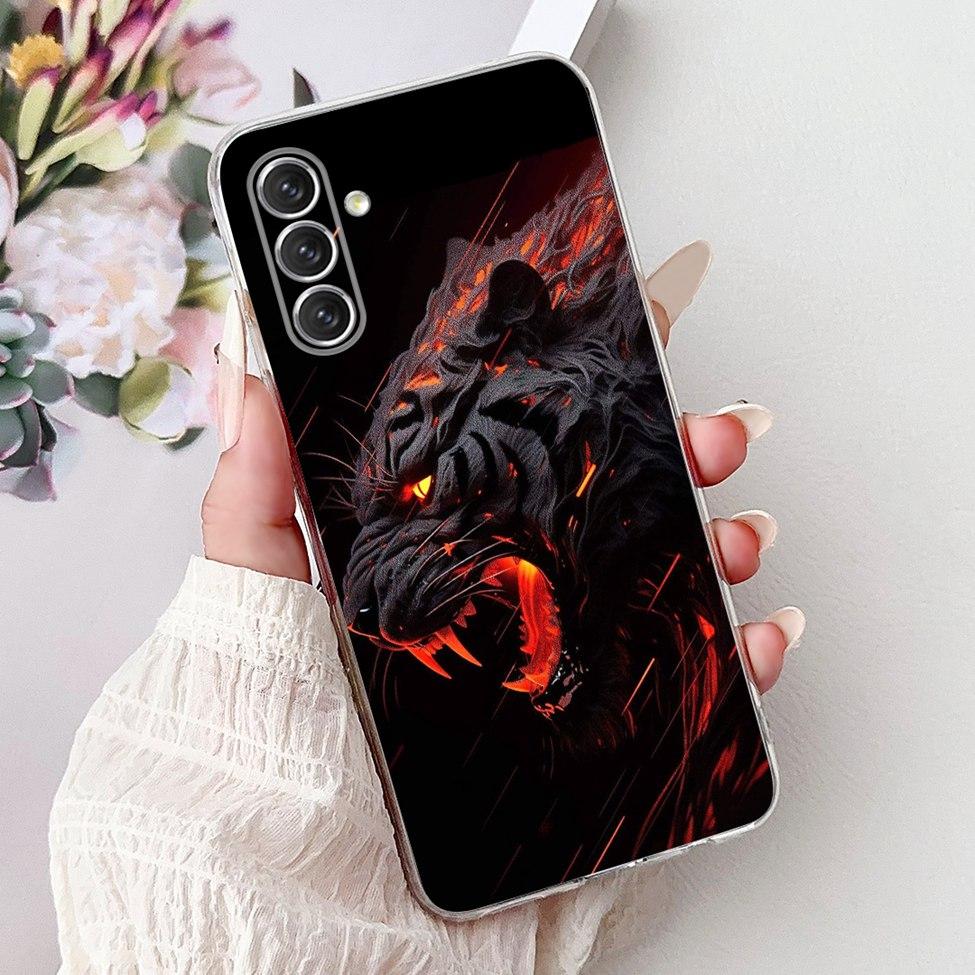 Чехол для Samsung A04s SM-A047M Прозрачный Эстетичный Милый Кот Модные Цветы Расписная Задняя Крышка Для Samsung Galaxy A04s Чехол для Телефона