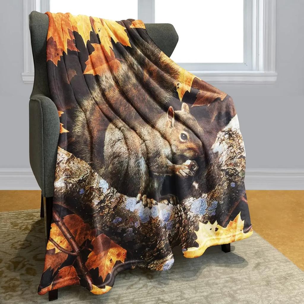 Ультрамягкий плед Белка Плед Плюшевый Легкий Диван Диван Кровать Теплый Уютный Фланелевый Плед для Подростков и Взрослых Подарки