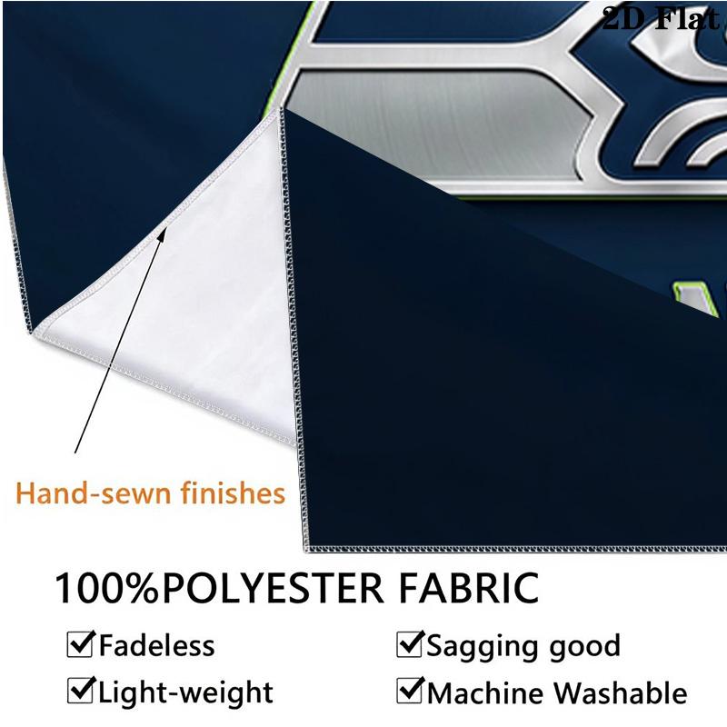 Custom Name Seattle Seahawks Printed Tapestry – Wall Hanging for Bedrooms, Dorms, and Home Decor