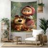 Masha Bear Wall Decor Tapestry Art For Pet Memorial Birthdaywedding Party Backdrop Family Gift