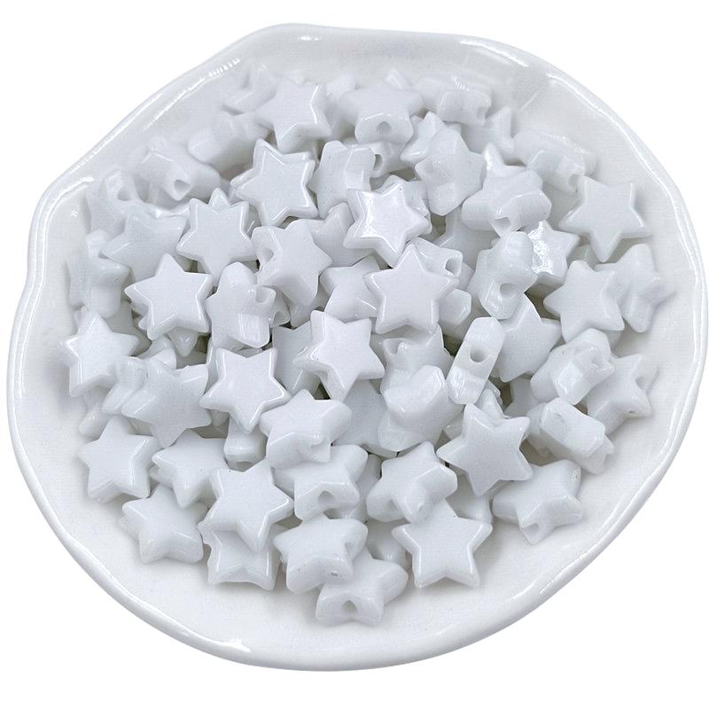 Главная Товары для вечеринок Браслет Ожерелье Макарон Цвет Кремовые Бусины Ювелирные Изделия Аксессуары DIY Материалы для Рукоделия 100 шт. Мода Пятиконечная Звезда