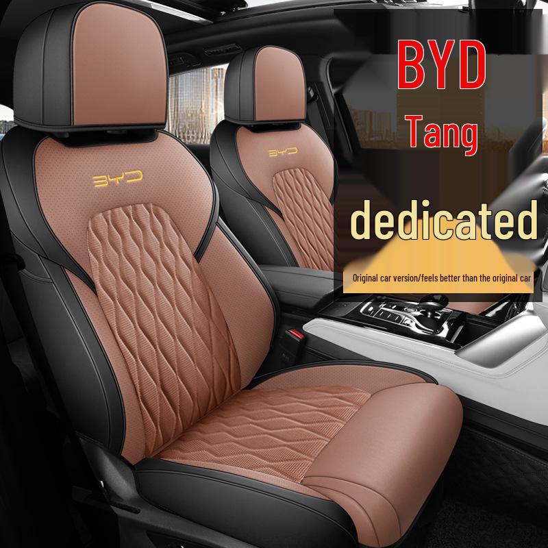 BYD Tang Car Seat Cushion: Perforated Leather, Fits 5/6/7-Seat Models, All-Season Use