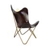 Leather Butterfly Furniture Chair–Genuine Leather Comfortable Arm Chair