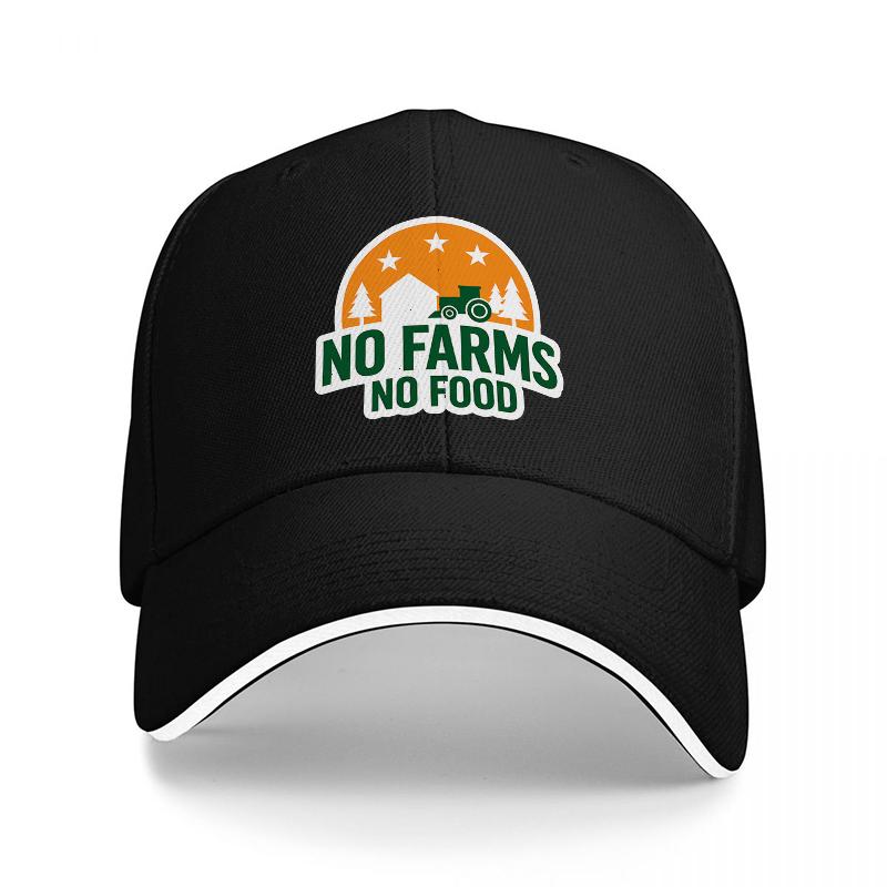 NO FARMS NO FOOD Farming Lifestyle Baseball Cap with Tractor and Sunset Design for Adults Outdoor Enthusiasts