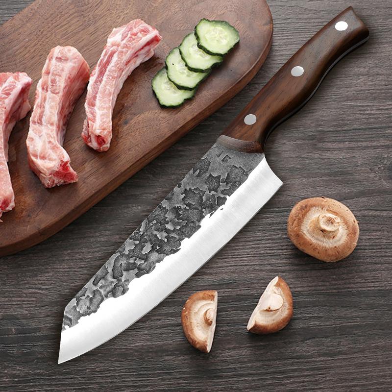 Кухонный нож для рубки мяса, мясницкий нож, нож из нержавеющей стали для измельчения мяса, шеф-повар, для рыбы, овощей, мясницкий нож с чехлом