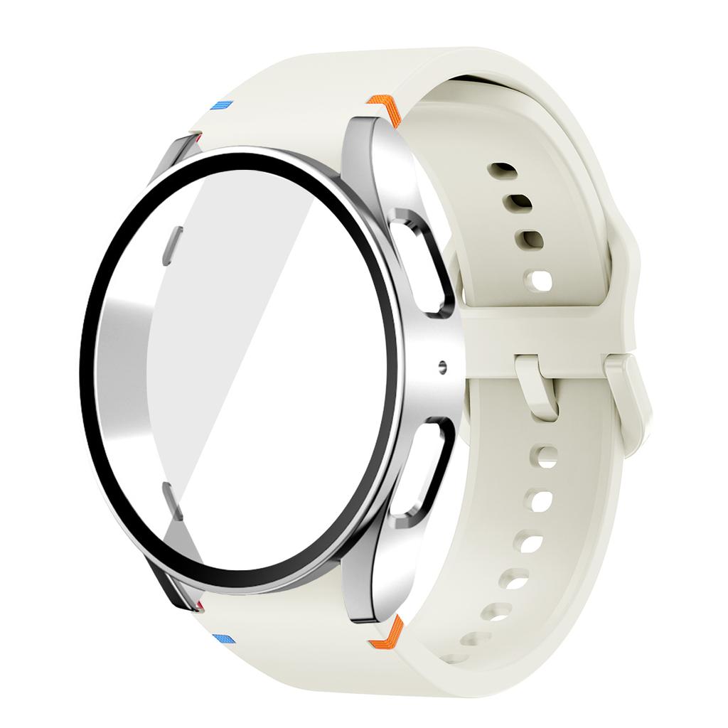 Silicone Strap for Samsung Watch 7 6 5 4 40mm 44mm 5Pro 45mm Band With Case Screen Protector Bumper cover for Wrist Accessories