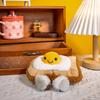 Fried Cute Egg Toast Cartoon Food Plush Toy Doll For Gifts And Room Decoration