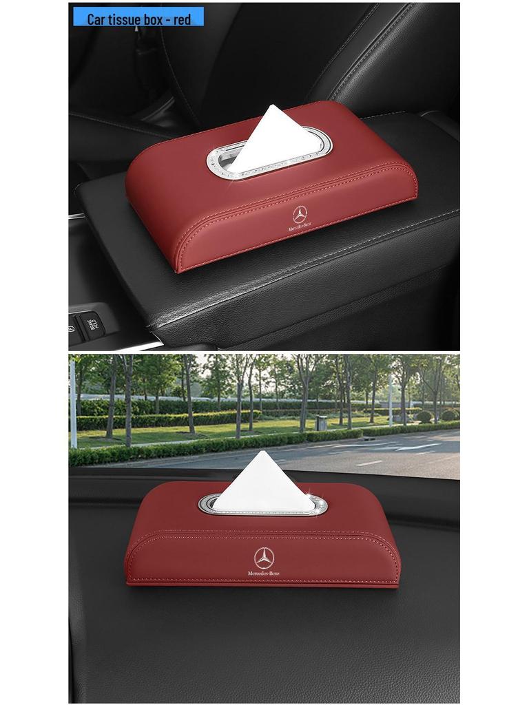 Подвесной органайзер для салфеток 2025 года для центральной консоли Mercedes-Benz GLC300L и GLC260L
