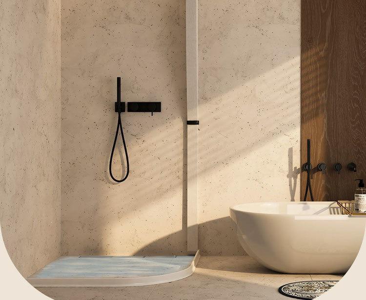 Magnetic No-Drill Waterproof Foldable Shower Curtain for Dry-Wet Separation