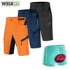 Велосипедные шорты WOSAWE Мужские MTB велосипедные мешковатые шорты Нижнее белье с гелевой подкладкой