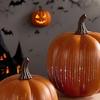 Halloween Pumpkin Light Battery Operated LED Glass Pumpkin Lantern for Halloween Fall Autumn Thanksgiving Decor