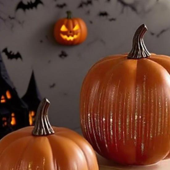 Halloween Pumpkin Light Battery Operated LED Glass Pumpkin Lantern for Halloween Fall Autumn Thanksgiving Decor