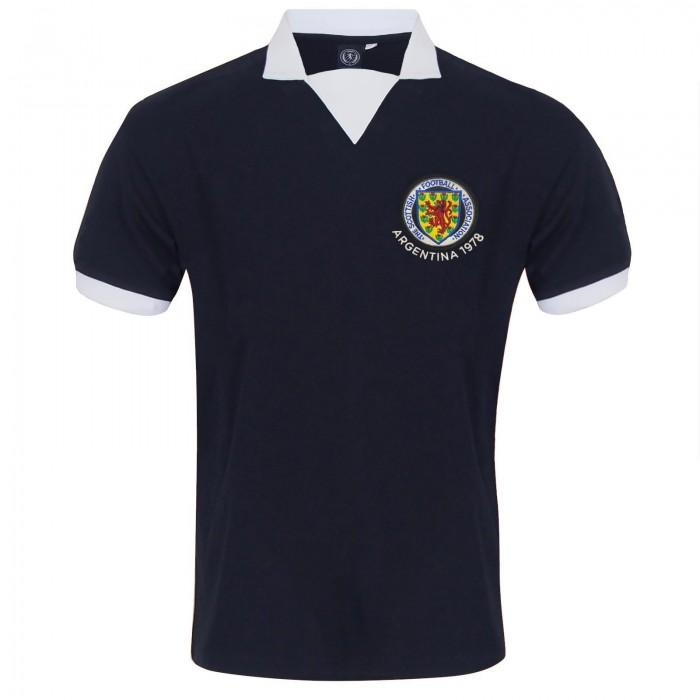 Scottish FA Mens 1978 Retro Collared T-Shirt