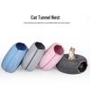 Фетровая лежанка для кошек в стиле туннеля-пончика - Дышащая, Съемная, Моющаяся, Для всесезонного использования