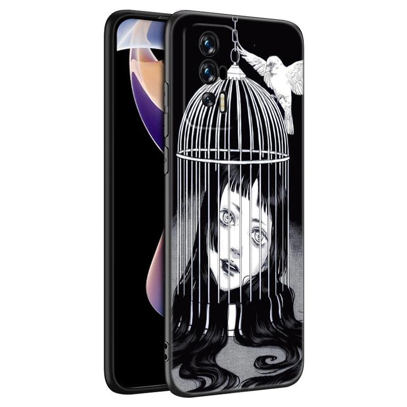 Japanese Horror Manga Black Phone Case For Xiaomi Redmi 7A 8A 9A 10A 11A 9C 10C 12C 13C 11 Prime A1 A2 Plus 12 4G Note 9T 12R