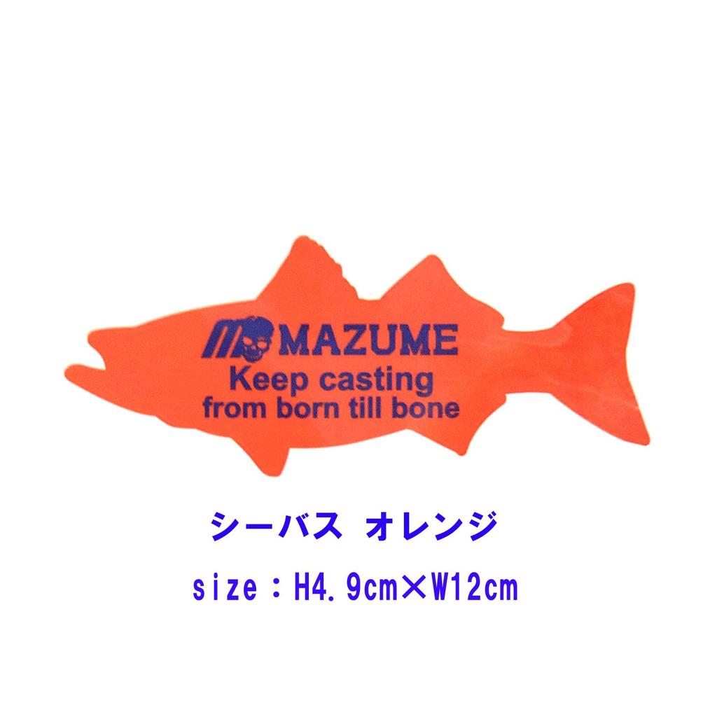 Наклейки Mazume Sea Bass III MZAS-663-01, 12 см в ширину, набор из 4 штук