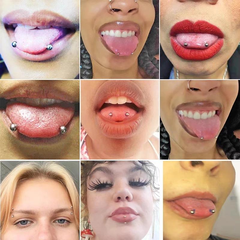 Оптом 6 мм - 14 мм Хирургическая сталь Изогнутая штанга Кольцо для брови 3 мм Шарик Конус Пирсинг уха и тела Украшения 16G