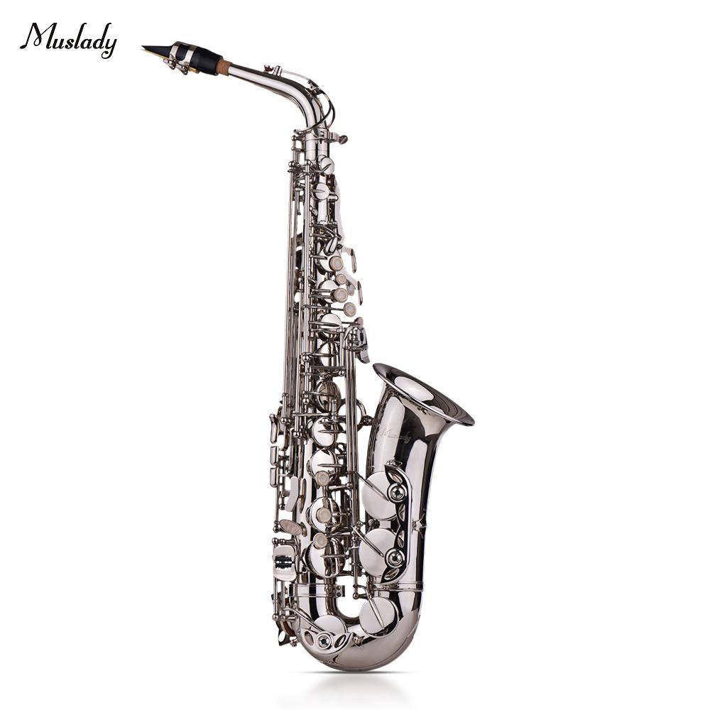Muslady Eb Alto Saxophone Sax Brass Lacquered Gold 802 Key Type Woodwind