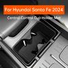 For Hyundai Santa Fe 2024 Center Console Cup Holder Mat Silicone Storage Slot Pad Anti Slip Shockproof Organizer Accessories